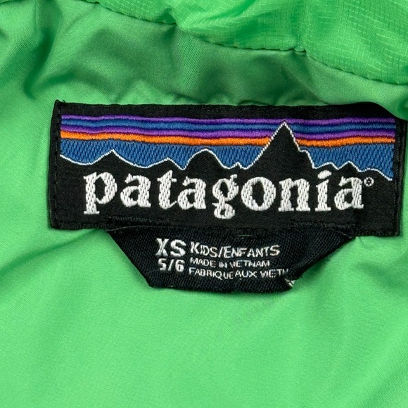 Patagonia Jacket Girls XS 5/6 Green Nano Puffer Full Zip Primaloft Mock Neck - Picture 6 of 16